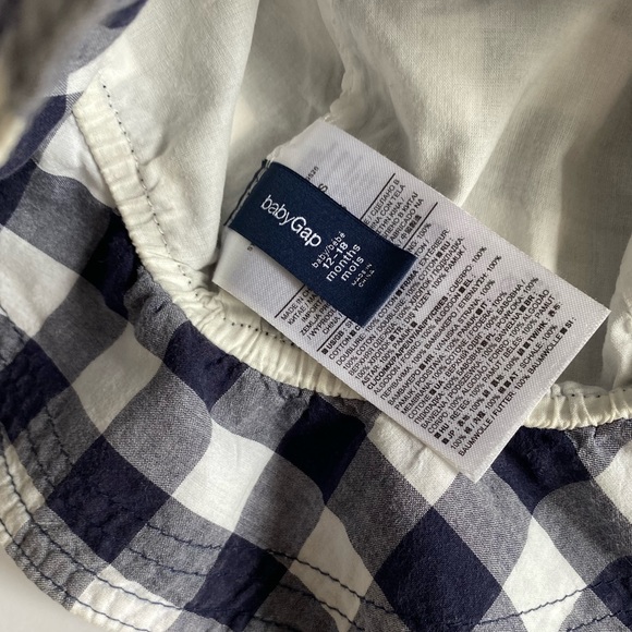 Baby Gap Navy Blue/White Buffalo Plaid Bucket Hat Lightweight Size 12-18 Months - Picture 3 of 8